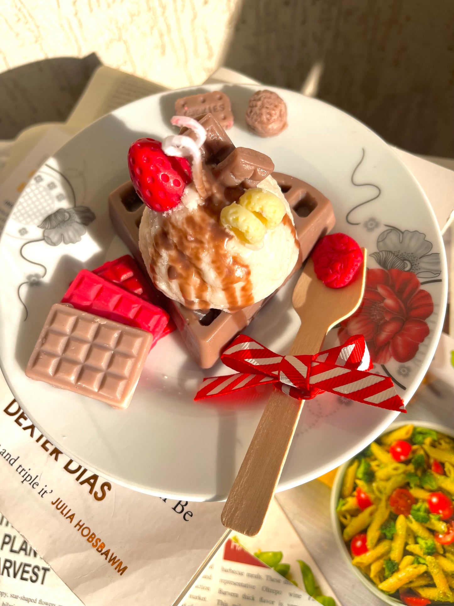 Waffle Ice Cream Candle