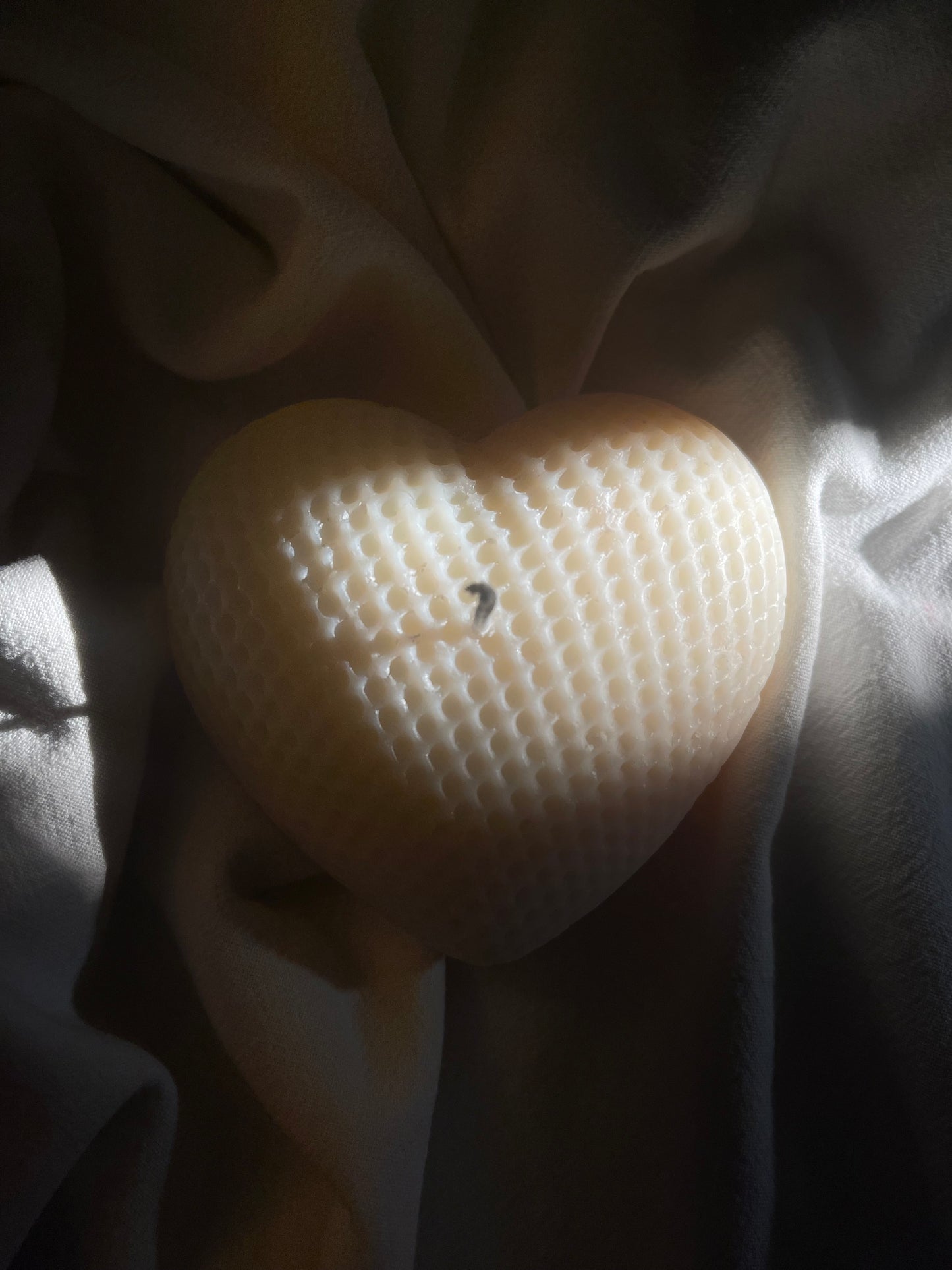 Woven Heart shaped candle