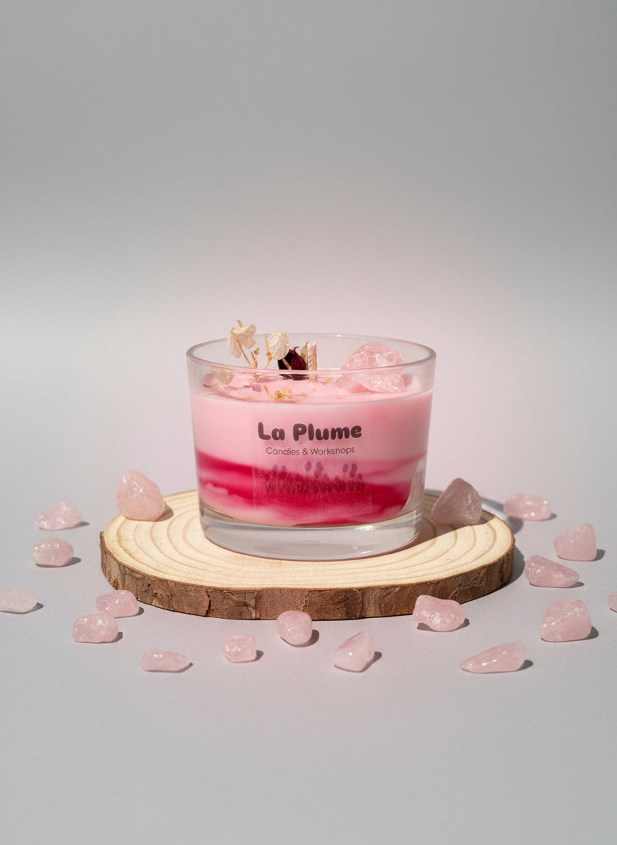 Rose Quartz Candle